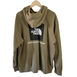 THE NORTH FACE "Never Stop Exploring" Men's Hoody XL Green Outdoor Streetwear
